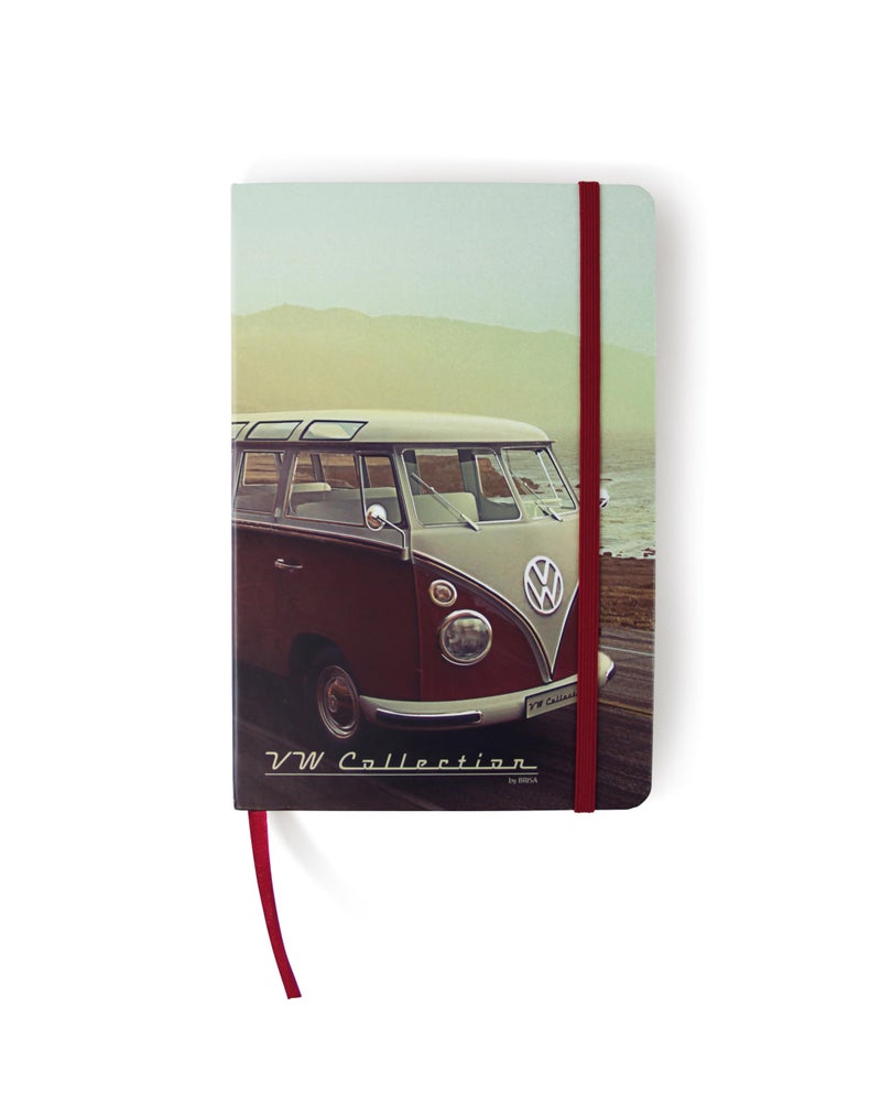 BRISA VW Collection - Volkswagen Notebook-Diary-Writing Book, Lined with Hardcover Binding in T1 Bus Campervan Design DIN A5 (Highway 1/Multicolor) - Image 2